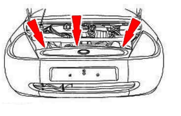 крепление переднего бампера Ford Ka (1996-2008)