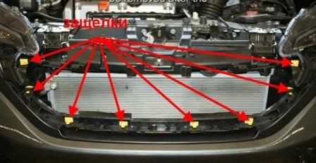крепление переднего бампера Honda CR-V 4 (2012-2016)