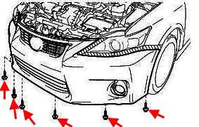 крепление переднего бампера Lexus CT