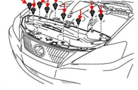 крепление переднего бампера Lexus IS 2 (2005-2013)