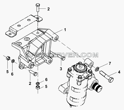 3401B-T0100 Установка рулевого механизма для DFL-4251A (список запасных частей)