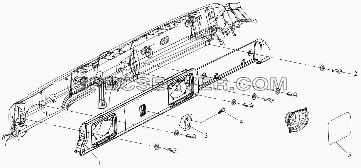 Блок облицовки крыши для СА-4180 (P66K2A) (список запасных частей)