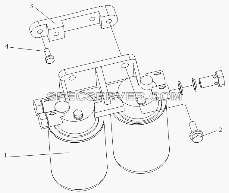 Топливный фильтр тонкой очистки для СА-4180 (P66K2A) (список запасных частей)