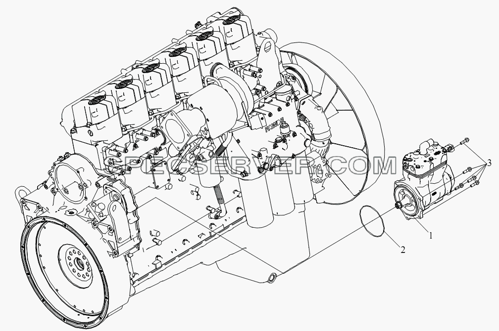 Воздушный компрессор (I) для СА-4250 (P66K22T1A1EX) (список запасных частей)
