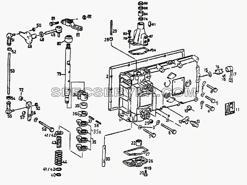 Боковая крышка и механизм переключения передач S6-120 для Howo cnhtc-huaxin (список запасных частей)
