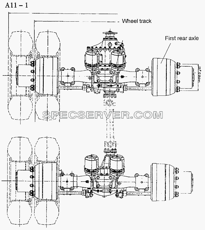 REAR DRIVE AXLE (A11-1) для Sinotruk 6x4 Tipper (336) (список запасных частей)