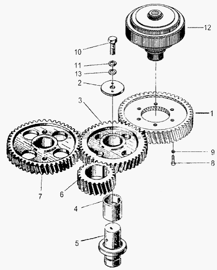 Timing gear train для HFC 1020K-D126 (список запасных частей)