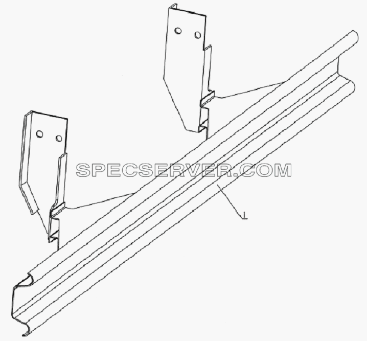 8702B10JC Rear guard bar equipment для HFC 1020K-D134 (список запасных частей)