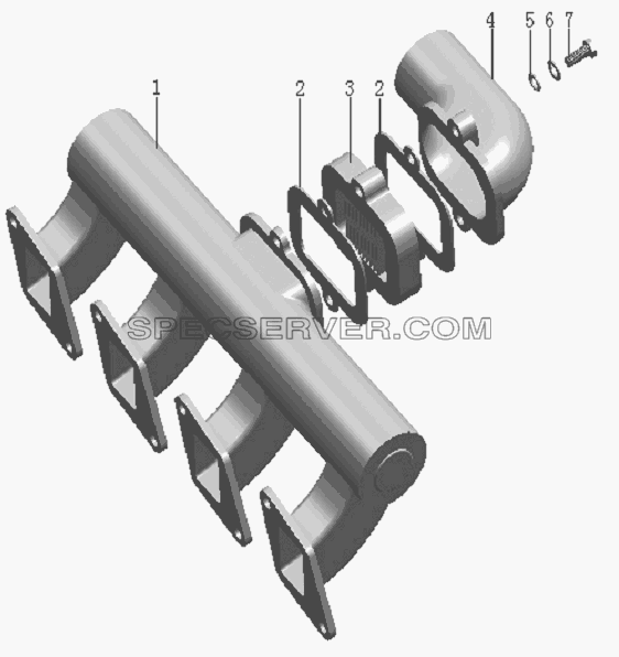 QC490Q(DI)-09000 Intake pipe assembly для HFC 1020K-D134 (список запасных частей)