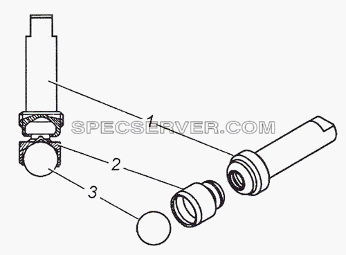 5320-1305030 Пробка с шариком и держателем для КамАЗ-4308 (2008) (список запасных частей)