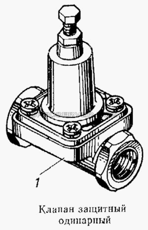 Клапан защитный одинарный для КамАЗ-5315 (список запасных частей)