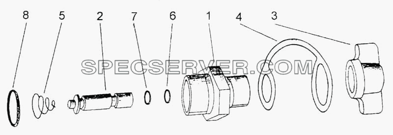 Клапан контрольного вывода для КамАЗ-5360 (список запасных частей)