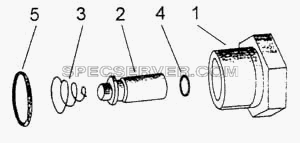 Кран слива конденсата для КамАЗ-5460 (список запасных частей)