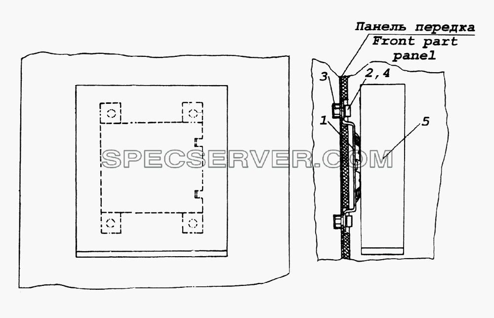 Установка блока управления подогревателем для КамАЗ-65226 (список запасных частей)