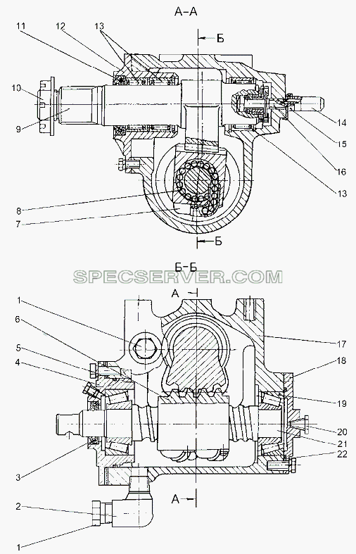 Рулевой механизм для МЗКТ-75165 (список запасных частей)