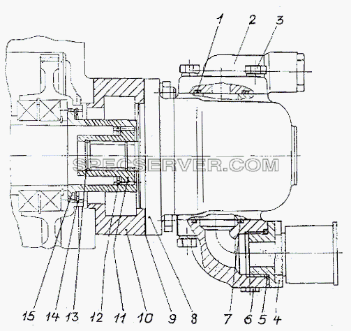 Насос усилителя рулевого управления для МЗКТ-79092 (нов.) (список запасных частей)