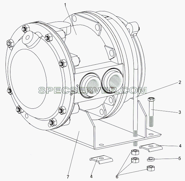 Установка теплообменника коробки передач для МЗКТ-7930-200 (список запасных частей)