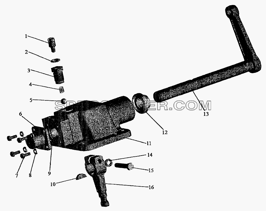 Механизм переключения передач для МАЗ-5337 (2005) (список запасных частей)