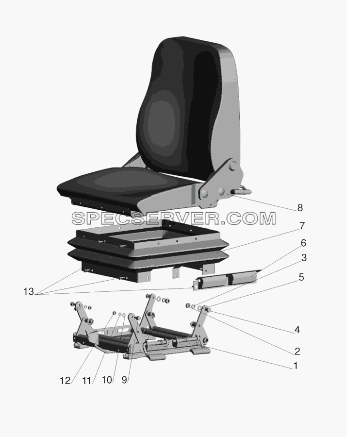 Сиденье для МАЗ-555142 (список запасных частей)