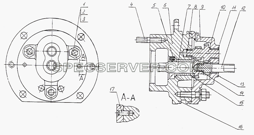 Привод спидометра для МАЗ-74131 (список запасных частей)
