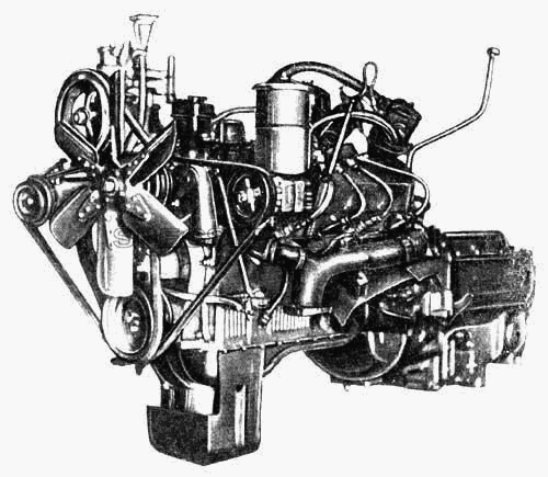 Двигатель в сборе (Рис. 6) для Урал-375 (список запасных частей)