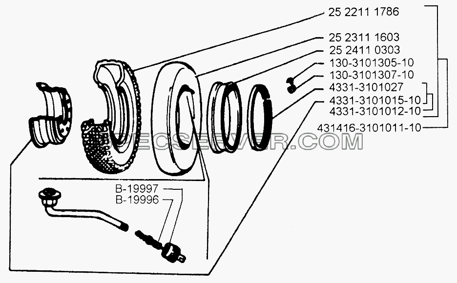 Колесо и шина для ЗИЛ-433110 (список запасных частей)