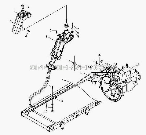 Коробка передач 1044 для BJ 1044/1065 (список запасных частей)
