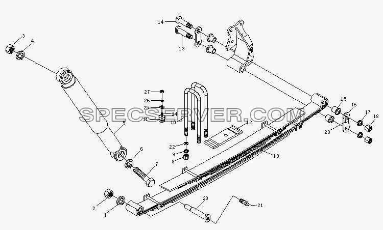 Подвеска задняя 1044 для BJ 1044/1065 (список запасных частей)