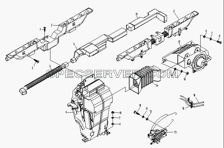 Отопление для BJ 1044/1065 (список запасных частей)
