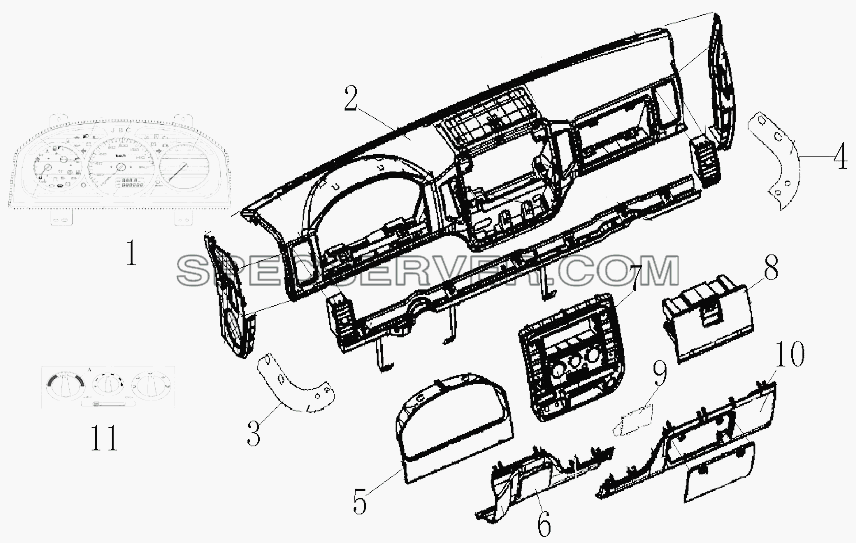 Панель приборов для BAW-33463 Tonik (список запасных частей)