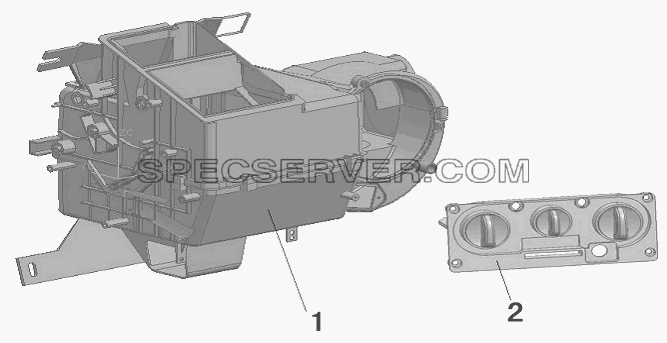 Отопитель и панель переключателей отопителя для BAW-33463 Tonik (список запасных частей)