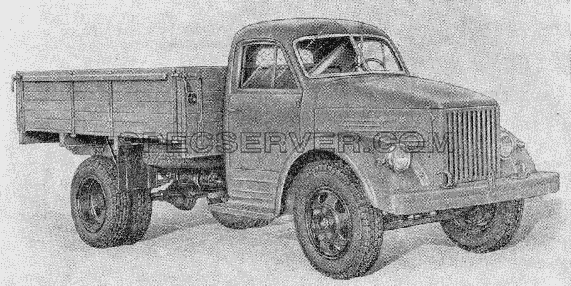 Общий вид автомобиля ГАЗ-51А для ГАЗ-51 (63, 93) (список запасных частей)