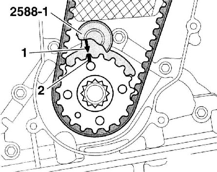 3.6.2 Снятие и установка зубчатого ремня, двигатели 1.9 л (AVB, AWX, AVF) Audi A4