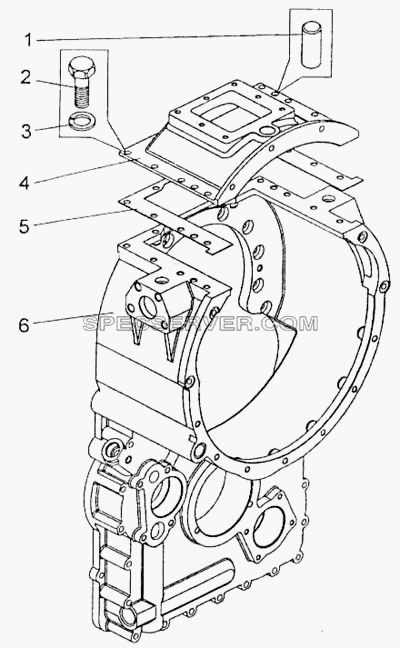 Картер гидротрансформатора для БелАЗ-7547 (список запасных частей)