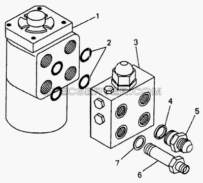 Механизм рулевой (11.5) для БелАЗ-7548А (список запасных частей)