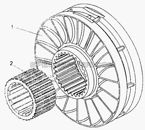 Ротор со ступицей для БелАЗ-7555A (список запасных частей)