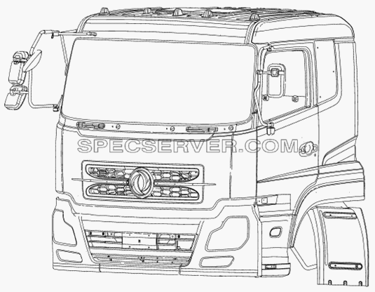 Кабина в сборе для DFL-3251A (список запасных частей)