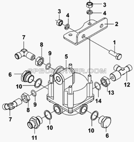 Распределительный клапан для DFL-3251A (список запасных частей)