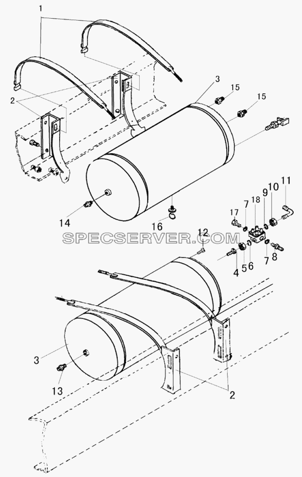 Установка ресиверов для EQ-1074 (список запасных частей)