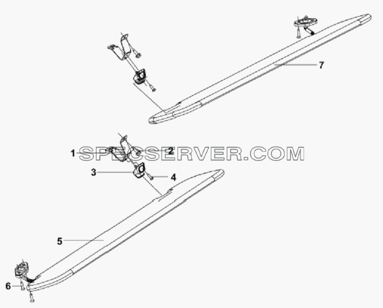 8204A-C0100 Солнцезащитный козырек для DFL-3251A Euro3 (список запасных частей)