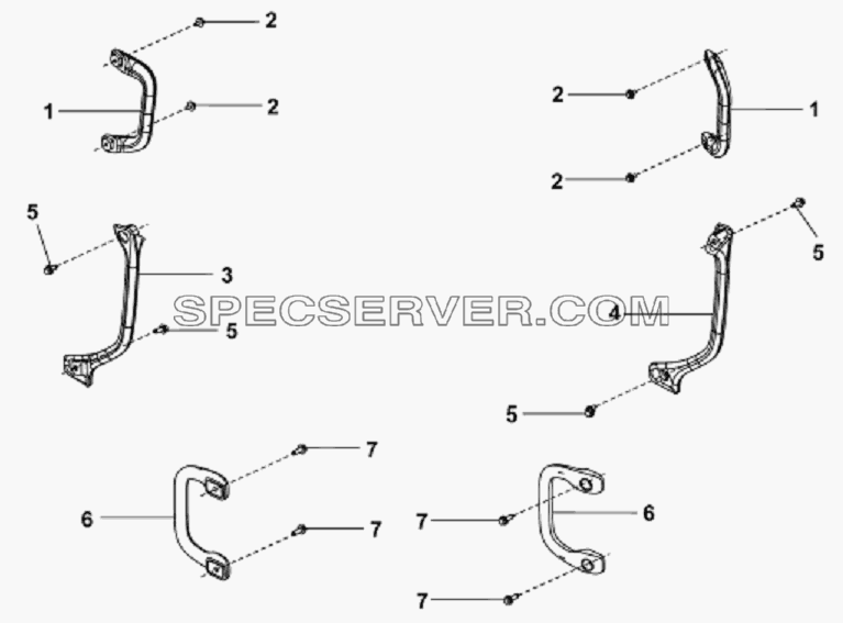8211B-C0100 Внутренние поручни для DFL-3251A Euro3 (список запасных частей)