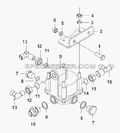 3527B-T1400 Дифференциальный клапан для DFL-3251A Euro3 (список запасных частей)