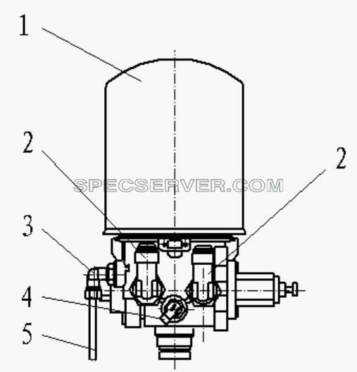 3543R1A-001 Осушитель воздуха для DFL-3251A Euro3 (список запасных частей)