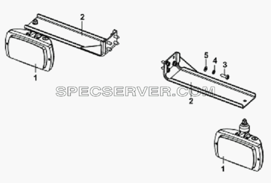 3732A-C0101 Передние противотуманные фары для DFL-3251A Euro3 (список запасных частей)
