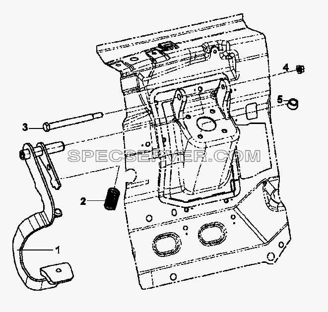 3504A-C0100 Педаль тормоза для DFL-3250A1-K09-003-01 (список запасных частей)