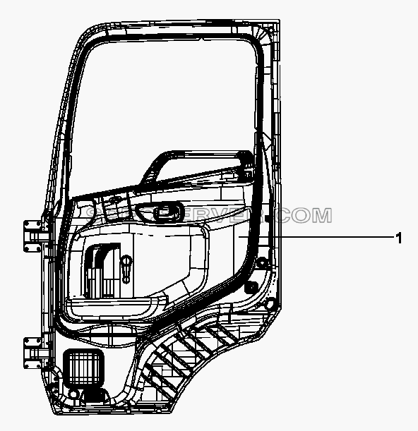 6101B-C0100 Правая дверь в сборе для DFL-3250A1-K09-003-01 (список запасных частей)