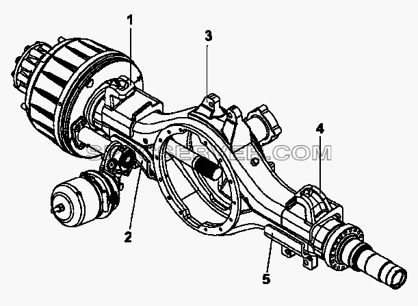 2501A-K0902 Картер среднего моста для DFL-3250A1-K09-003-01 (список запасных частей)