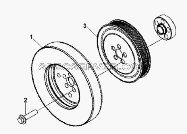 Torsional Vibration Damper Subassembly для L3251A3 (вара.) (список запасных частей)