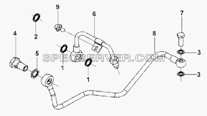 Fuel Pipeline Subassembly для L3251A3 (вара.) (список запасных частей)