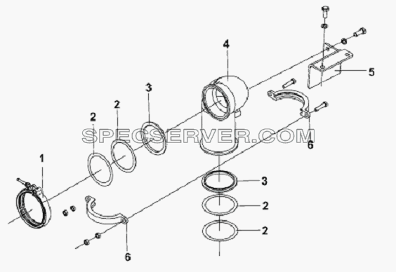 Supercharger Outlet Connecting Pipe Subassembly для L3251A3 (вара.) (список запасных частей)